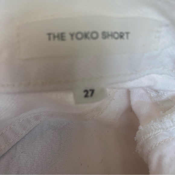 Aritzia Denim Forum Yoko High Rise Cut Off Denim Short in White - 27 - Picture 13 of 15
